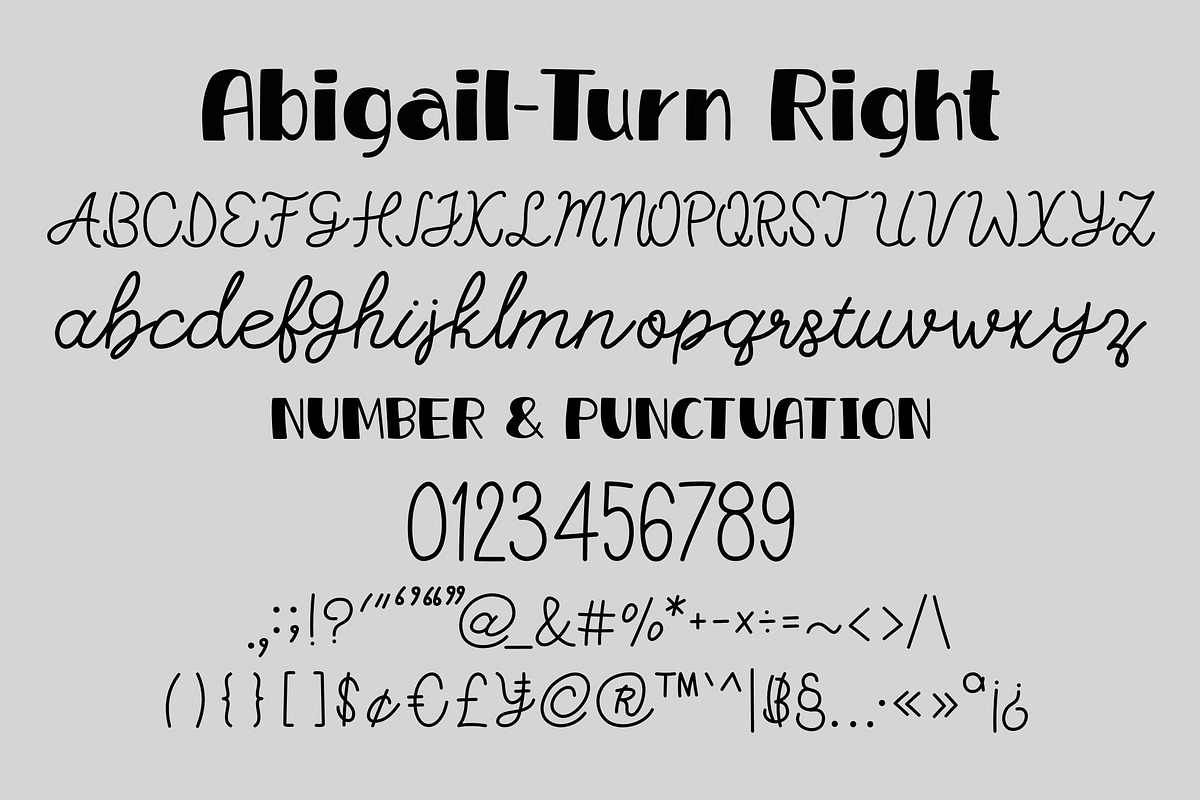 Abigail OTF, a Symbol Font by DREAMs Soul G. (Photo 7 of 9)