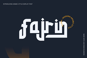 Fajrin – Modern Arabic Display Font
