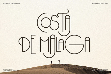 Costa de Malaga - Art Deco Font Pack, a Sans Serif Font by SilverStag Type Foundry