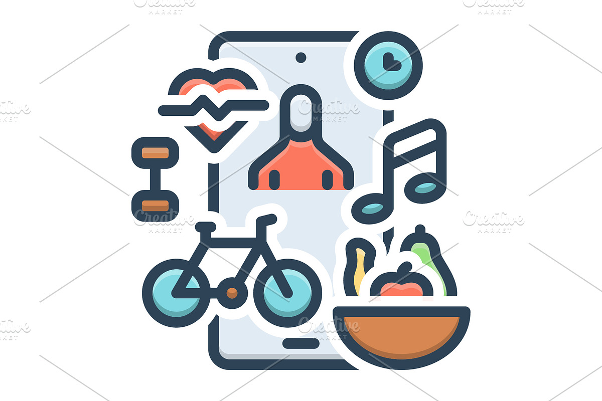 Lifestyle routine color icon, a Duotone Icon by Creative priyanka