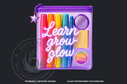 Back To school quotes Clipart Set, an Education Illustration by ThatsDesignArt (Thumbnail 3 of 10)