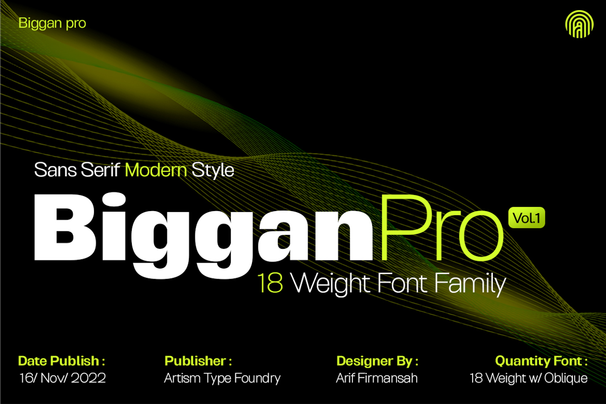 Biggan Pro, a Sans Serif Font by artism_design (Photo 1 of 9)