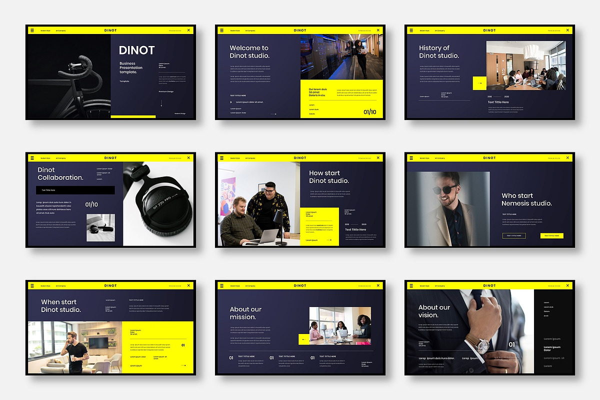 Dinot – Business PowerPoint Template, a Presentation Template by Dens Creative Studio (Photo 2 of 6)
