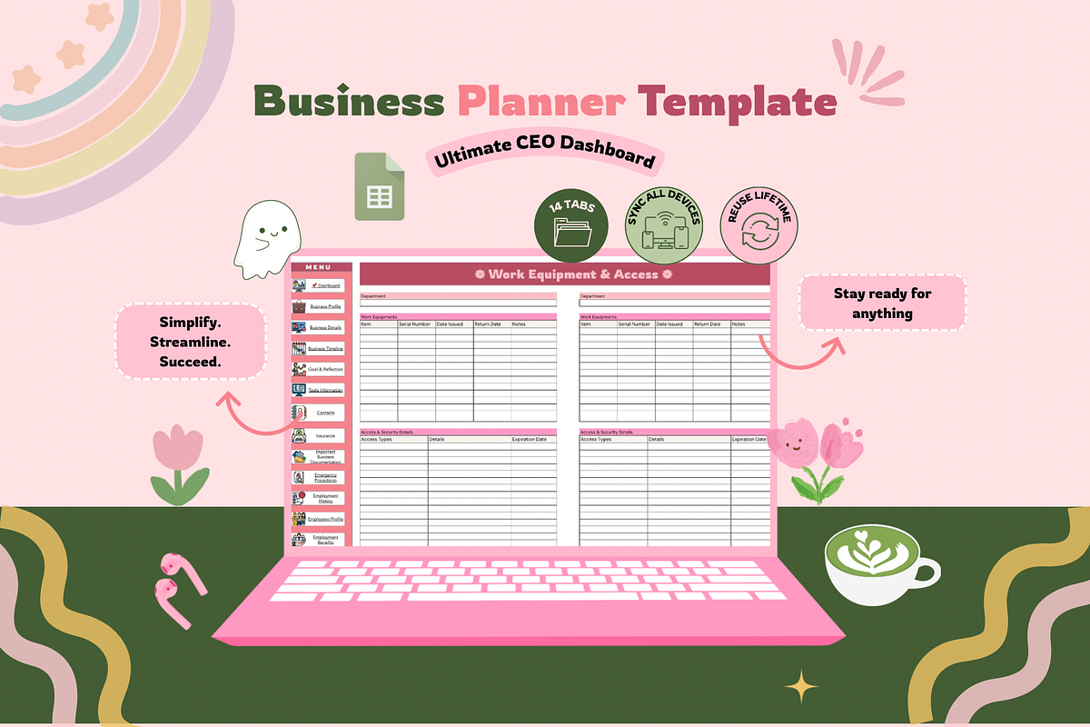 CEO Business Planner Spreadsheet preview 3