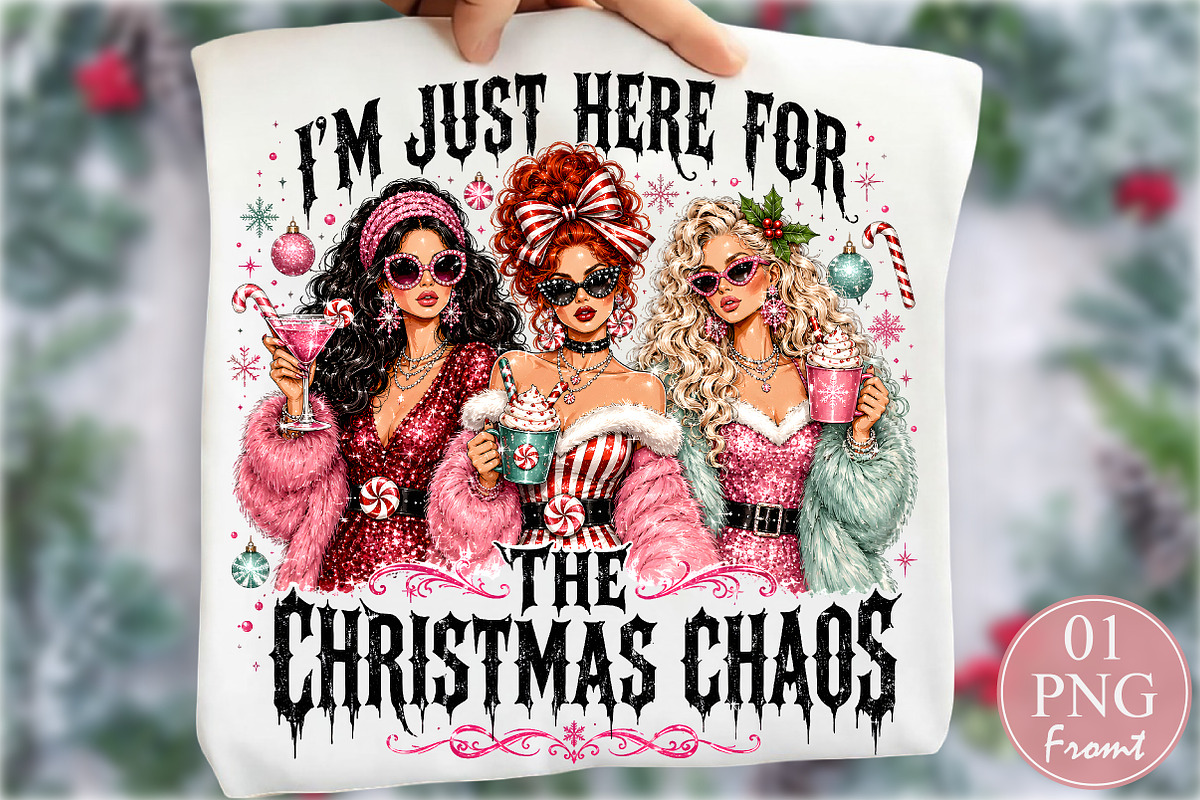 I'm Just Here For The Christmas Chao, a Seasonal Illustration by Rose Art (Photo 1 of 4)