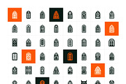 Mosque and Church Windows Icons, a Solid Icon by Prosymbols (Thumbnail 6 of 6)
