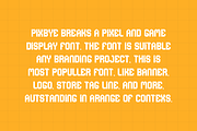Pixbye Breaks - Pixel Font, a Sans Serif Font by Iqsiart Studio (Thumbnail 2 of 6)