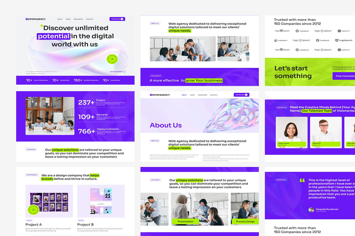 Dpopagency - Website Agency UI KIT, an UI Kit Template by Lumina_ui_ux202 (Photo 6 of 7)