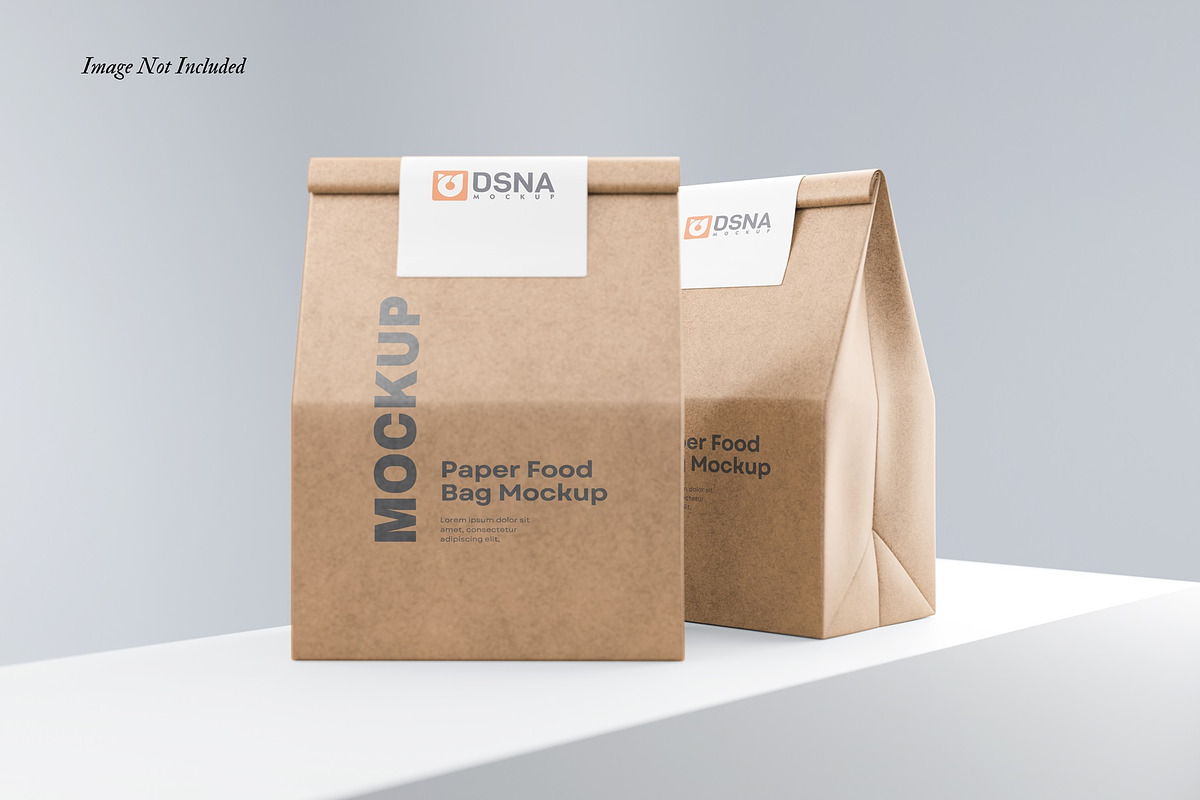 Paper Food Bag Mockup, a Packaging Mockup by DSNA Mockup (Photo 5 of 6)