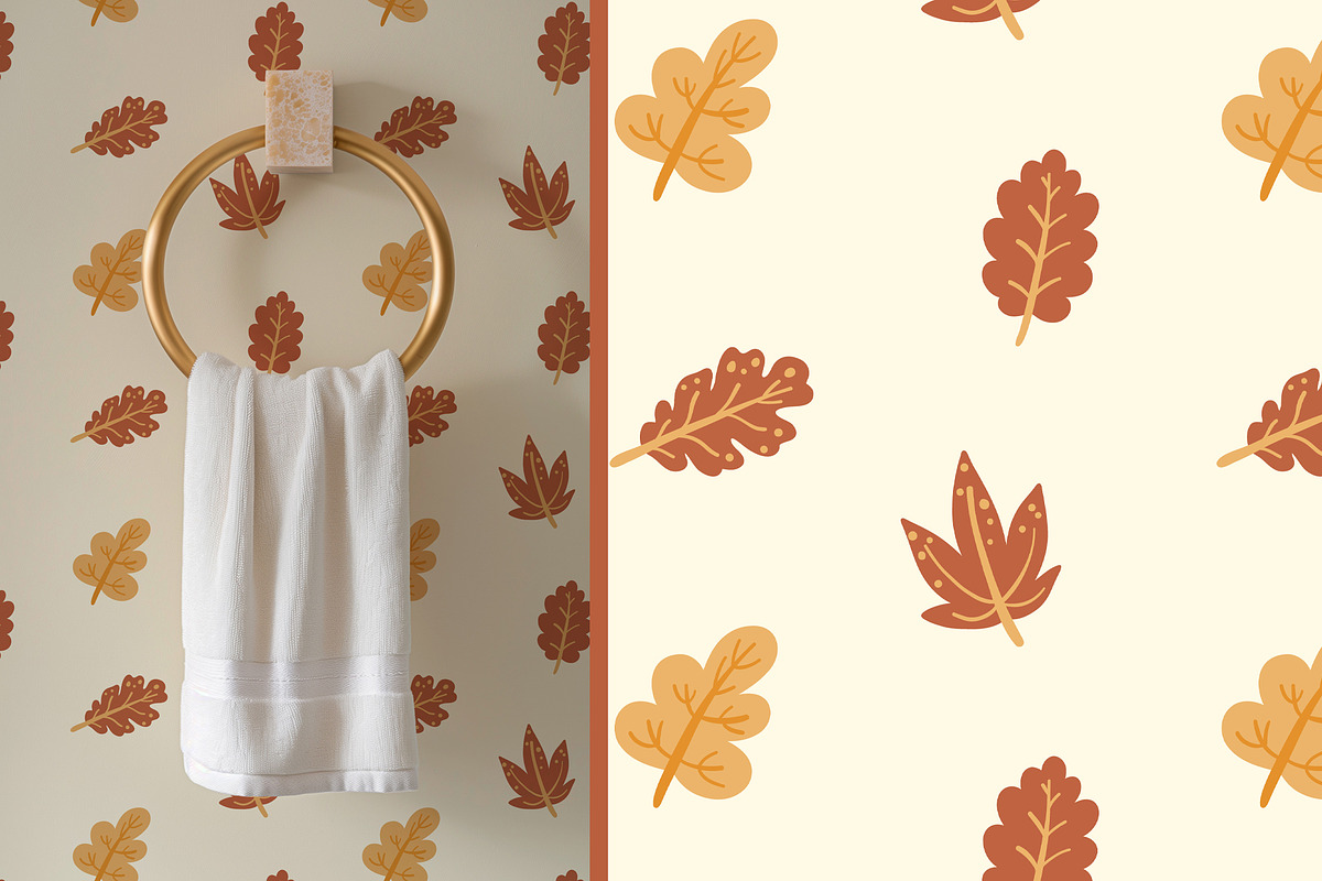 Pine cones & acorns Clipart patterns, a Seasonal Illustration by Carpet Tapete Pretzel (Photo 12 of 13)