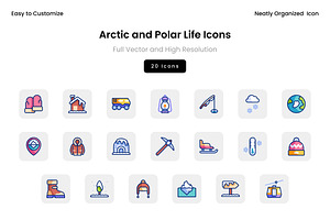 Arctic and Polar Life Icons, a Solid Icon by Wencory