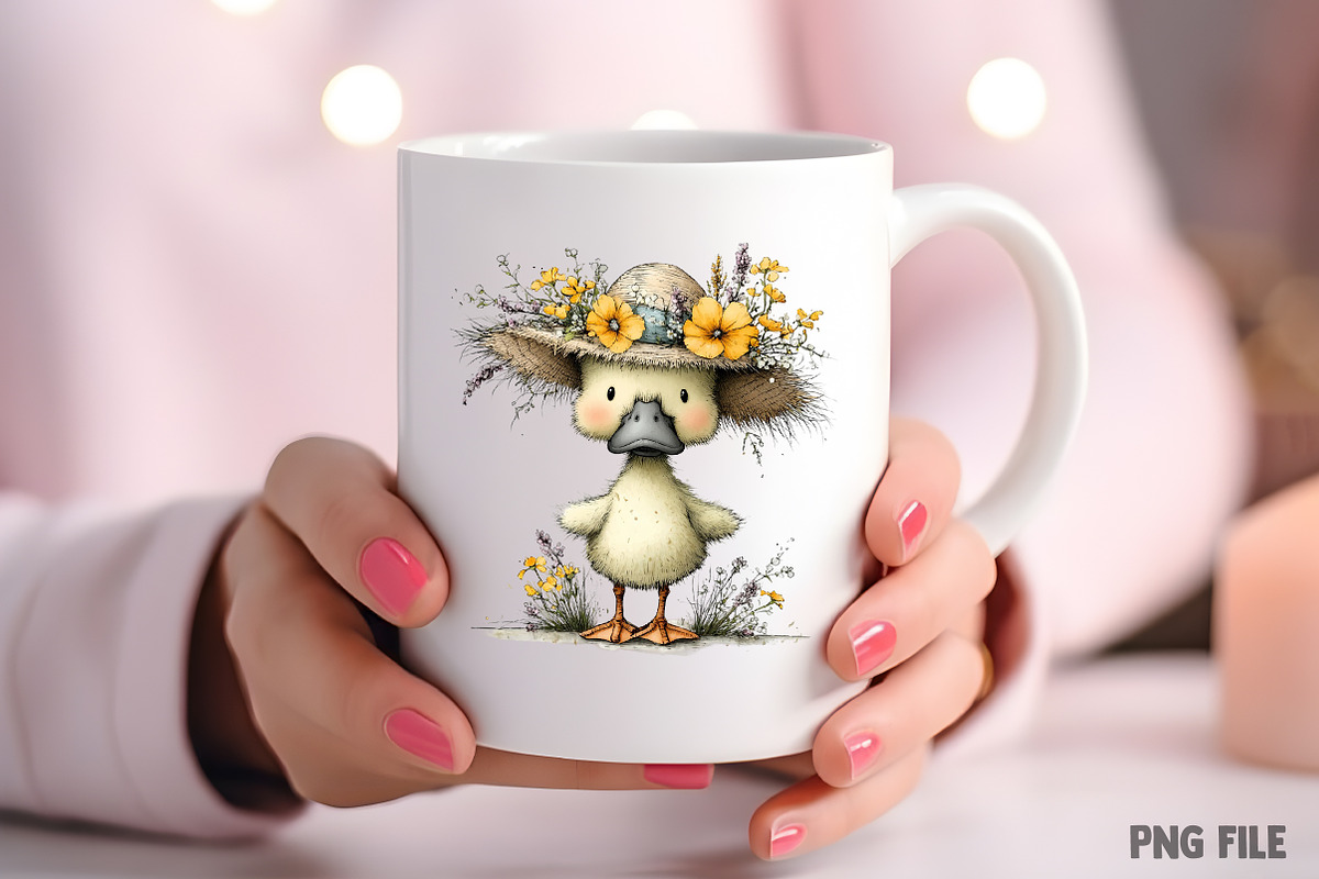 Quirky Spring Duck Clipart Png, an Illustration by Craft Nest (Photo 8 of 11)