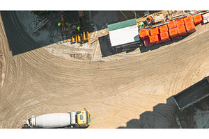 Aerial View Workers Prepare Building, a Graphic by Our Amazing World