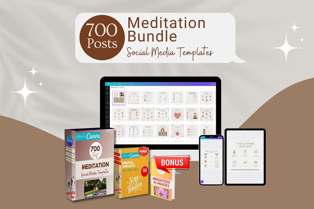 Meditation Canva Templates, a Social Media Template by Viral Content Design (Photo 15 of 15)