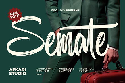 Semate - Handwritten Brush Font