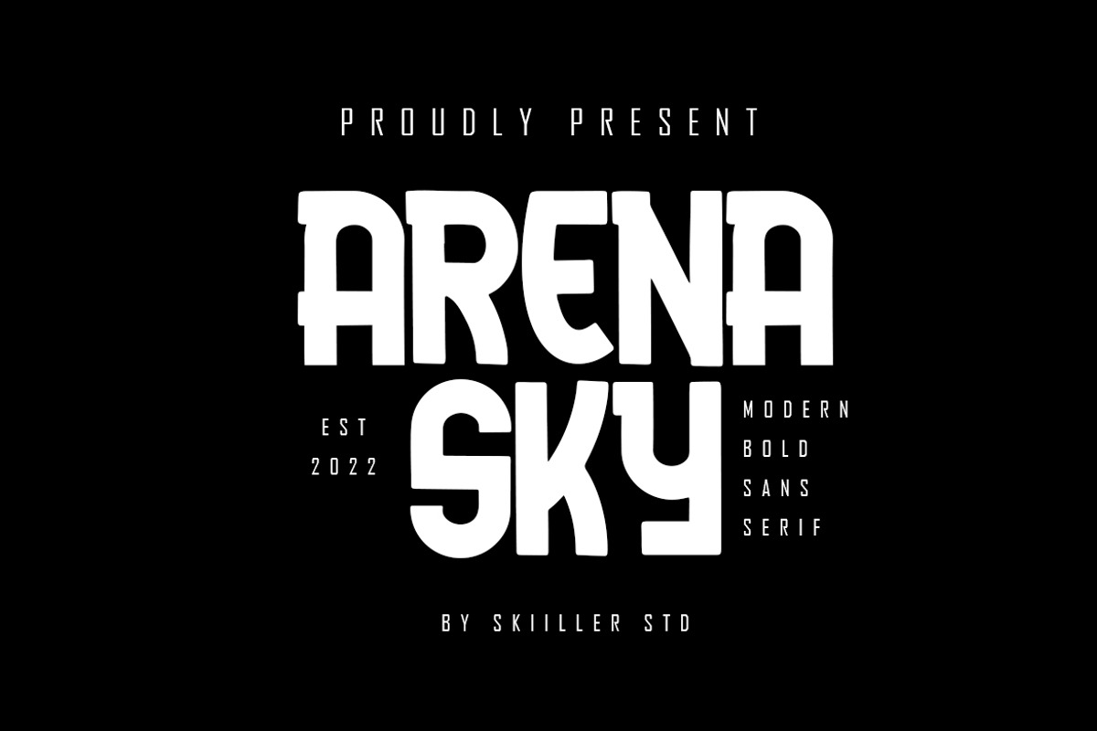 Arena Sky - Modern Bold Sans Serif, a Sans Serif Font by skiiller studio (Photo 1 of 8)