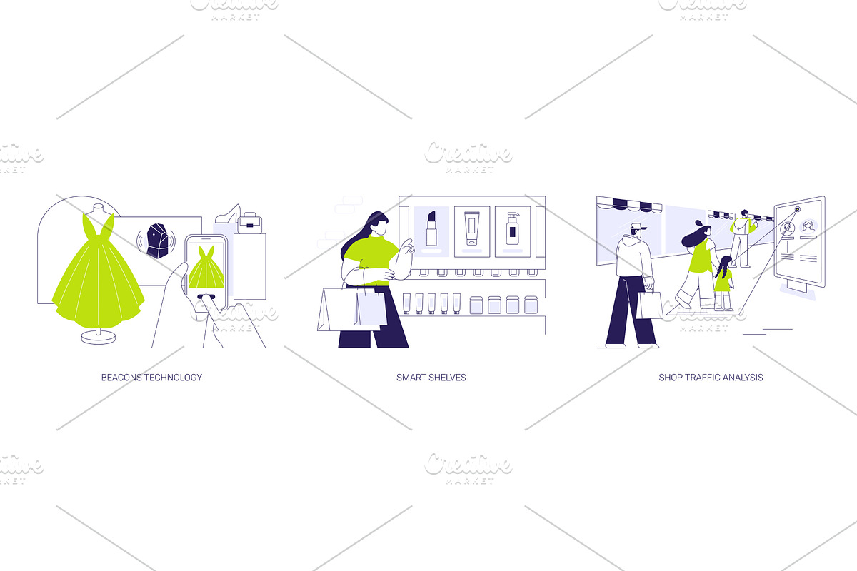 Smart retail isolated cartoon vector, a Finance Illustration by Visual Generation