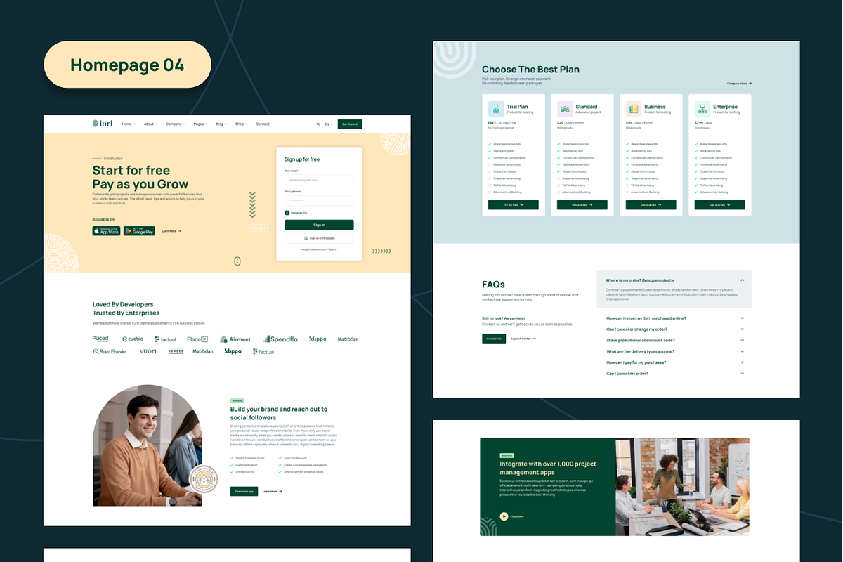 iori - Startup & SaaS Figma Template, an UI Kit Template by AliThemes (Photo 5 of 13)