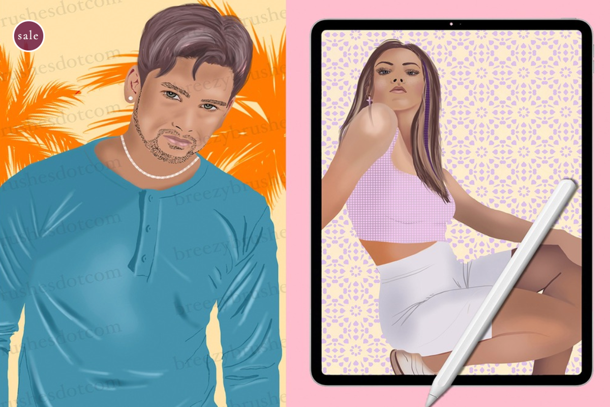 Procreate Portraits Brushset, a Brush Add-On by Papaya (Photo 9 of 20)