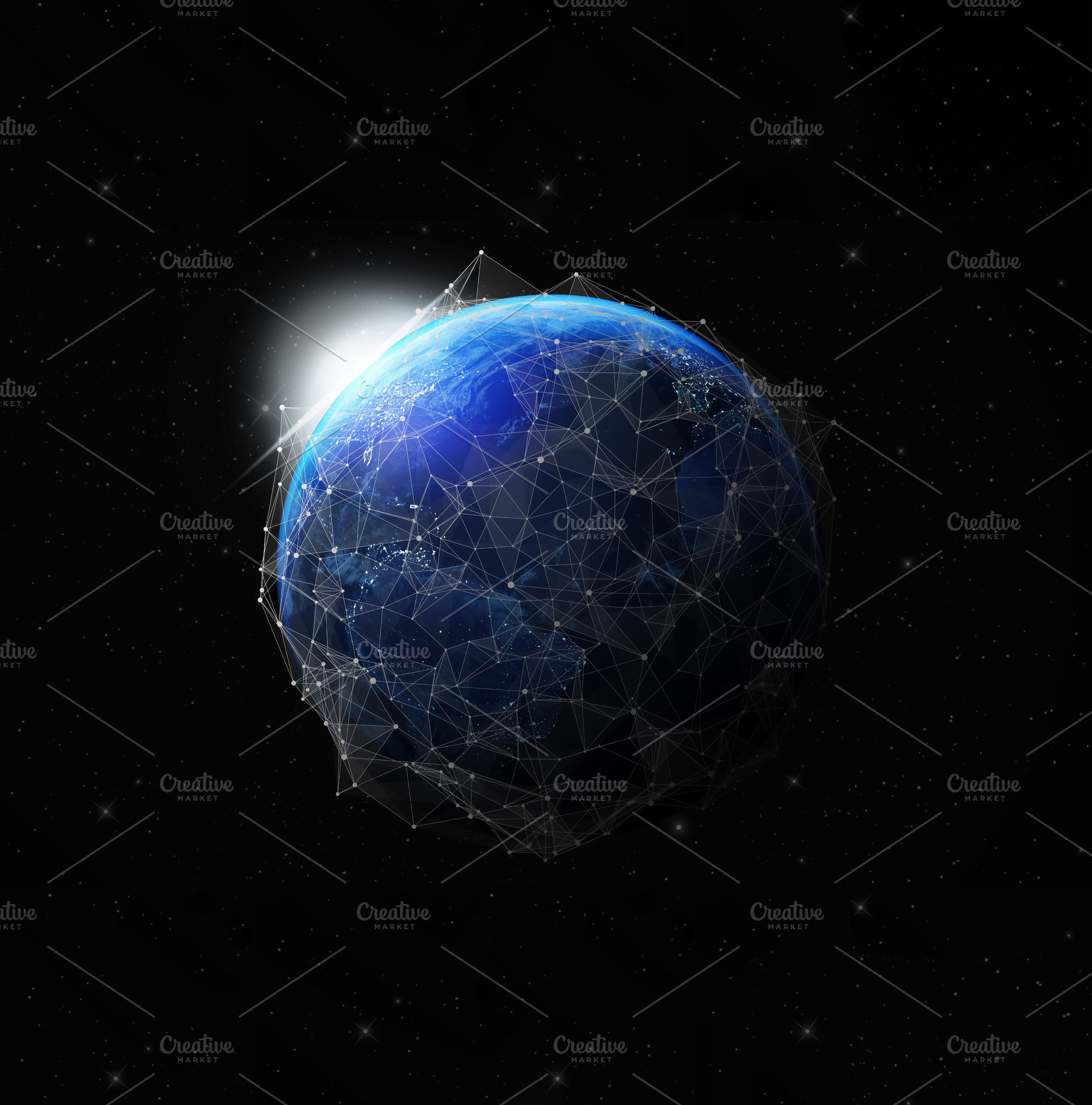 Earth at night from space, a Technology Photo by McLittle Stock