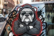 Gangster Bulldog Hoodie Art, a Shirt Mockup by Vector Stall (Thumbnail 13 of 13)