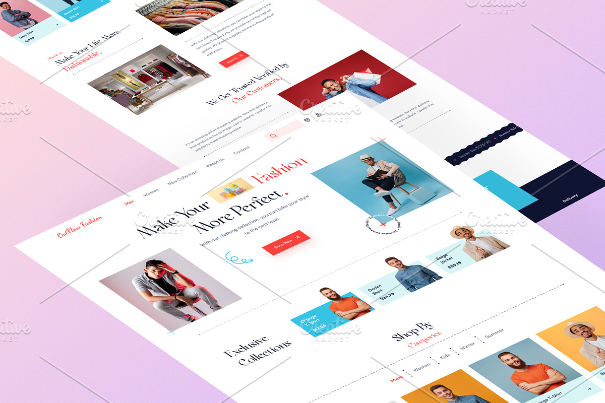 Fashion E-Commerce Website Template, a Landing Page Template by Tanvir Ahammed Tamim (Photo 3 of 4)