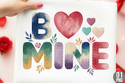 Be Mine Yarn VDay, Trendy Valentines, an Illustration by Designking (Thumbnail 1 of 6)