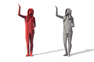 Low Poly Posed People Pack 6