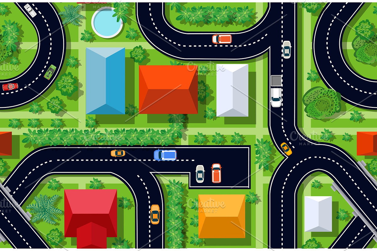 Seamless repeating background urban, a Texture Illustration by AlexZeL (Photo 1 of 5)