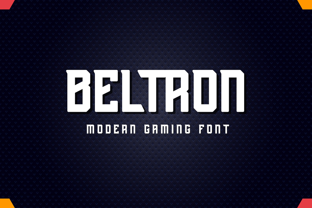Beltron - Modern Gaming Font, a Font by Mightyfire (Photo 1 of 3)