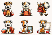 Cute Back to School Dog Clipart, a Seasonal Illustration by Designworld (Thumbnail 3 of 8)