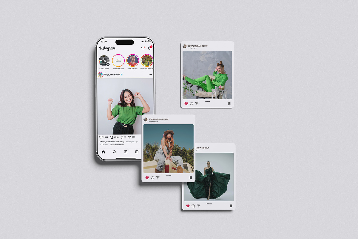 High Quality Instagram Mockup, an Advertising Mockup by Afif_studio (Photo 3 of 5)