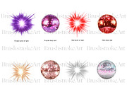 Disco Ball Clipart, Light Burst PNG, a Decorative Illustration by BrushstrokeArtGB (Thumbnail 4 of 9)