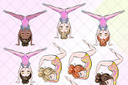 Gymnastics Clipart, a Sport Illustration by Masha  Studio (Thumbnail 4 of 8)