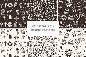 Whimsical Folk Doodle Patterns