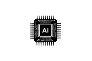 AI Processor Chip Icon Set, a Graphic by hafijul (Thumbnail 10 of 12)