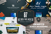 MEGA BUNDLE - 87 Hero/Header images, an iPad Mockup by Madebyvadim (Thumbnail 1 of 5)