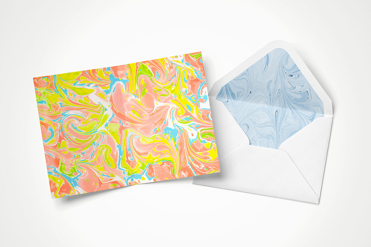 Organic Marbling Ebru Textures, a Texture Graphic by P.F. Creative Lab (Photo 2 of 5)