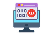 Binary Code Flat Icon, a Duotone Icon by Pexelpy (Thumbnail 1 of 2)