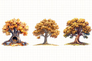 Watercolor Autumn Trees Clipart, an Illustration by Libby Wishes (Thumbnail 3 of 6)