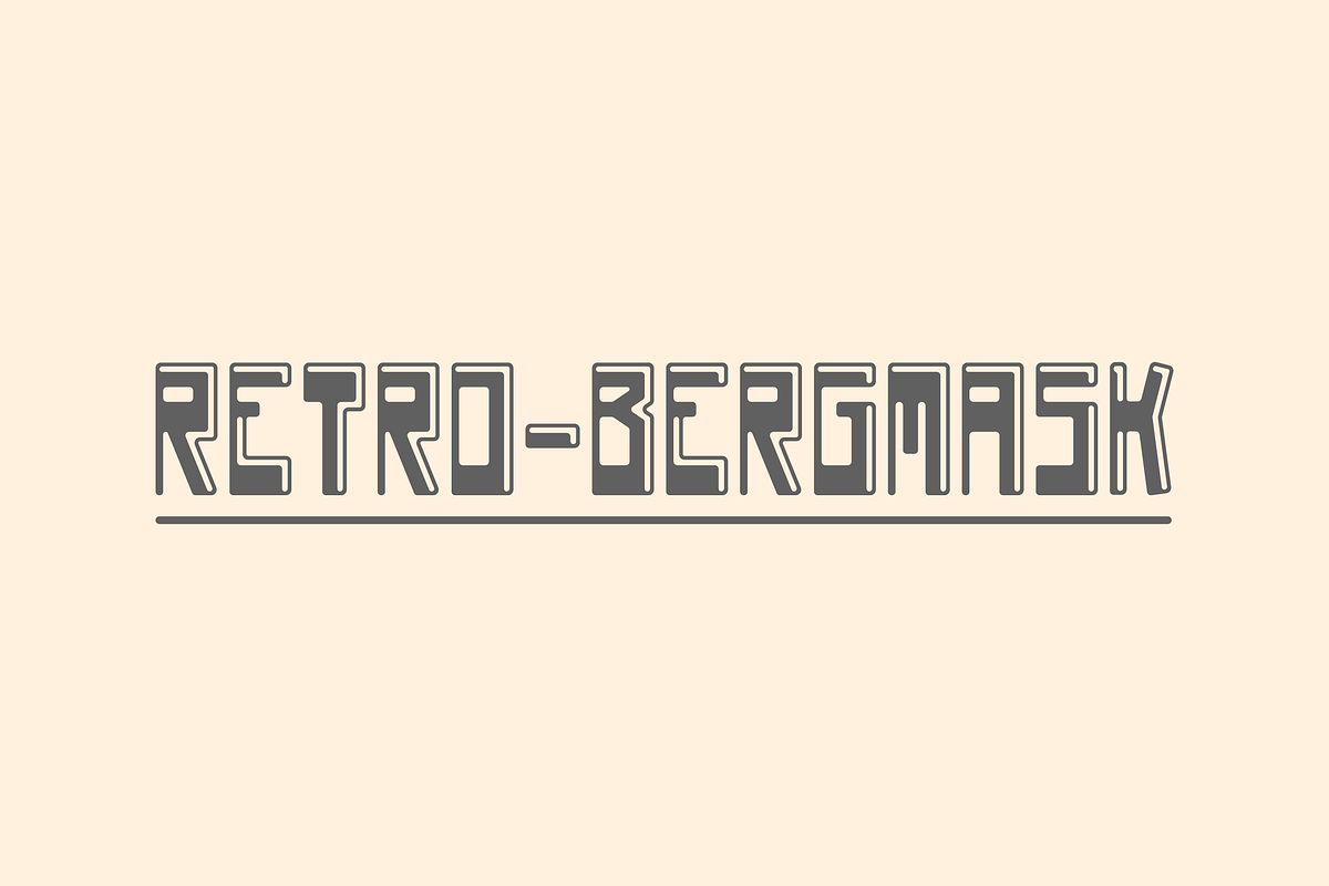 Retro Bergmask, a Sans Serif Font by 3ab2ou (Photo 1 of 3)