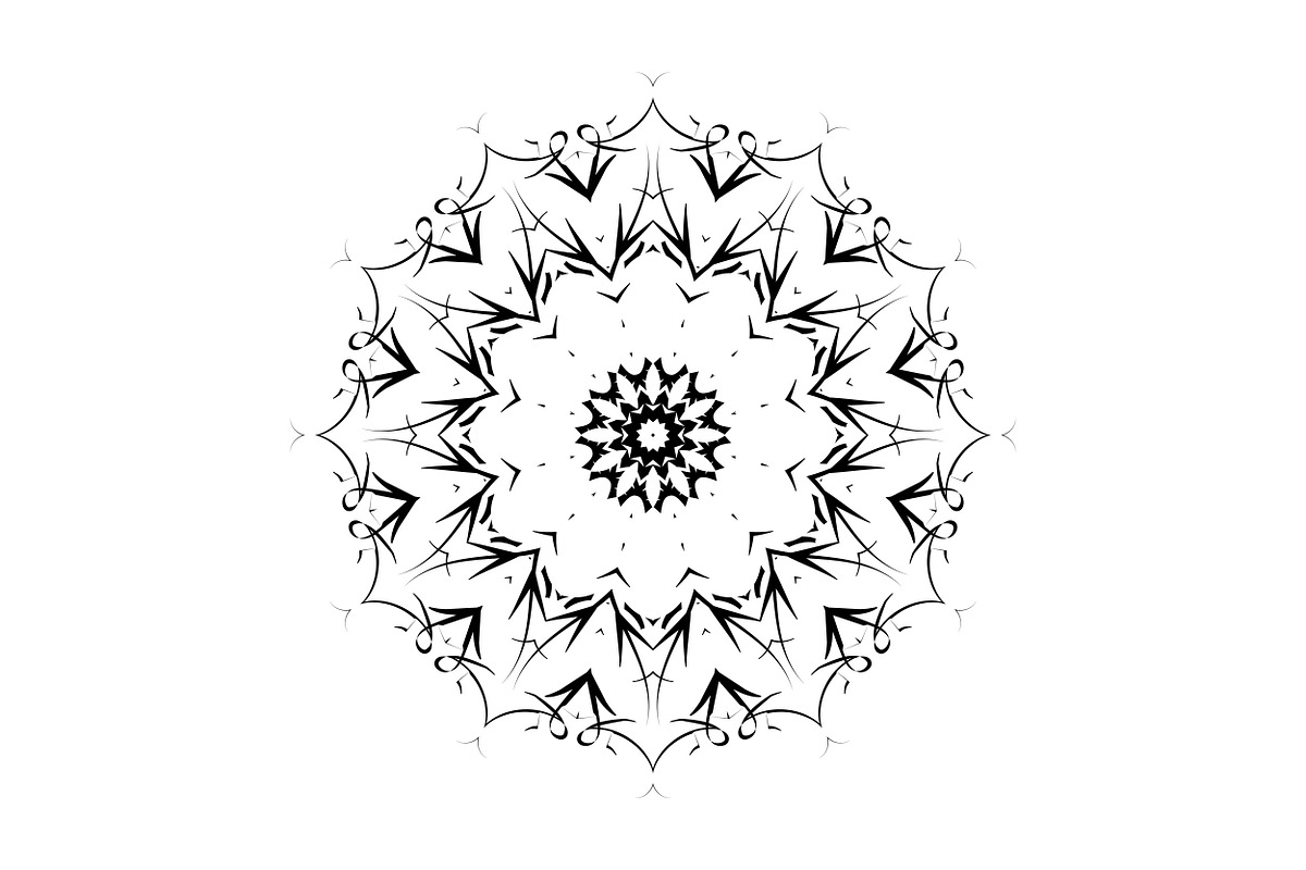 Ornamental Black White Mandala Pack, a Decorative Illustration by NJ Himel (Photo 39 of 103)