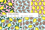 Brushed lemons vector pattern set, a Pattern Graphic by Palette Pursuit (Thumbnail 5 of 12)