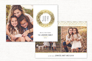 Christmas Card Template Joy CC111