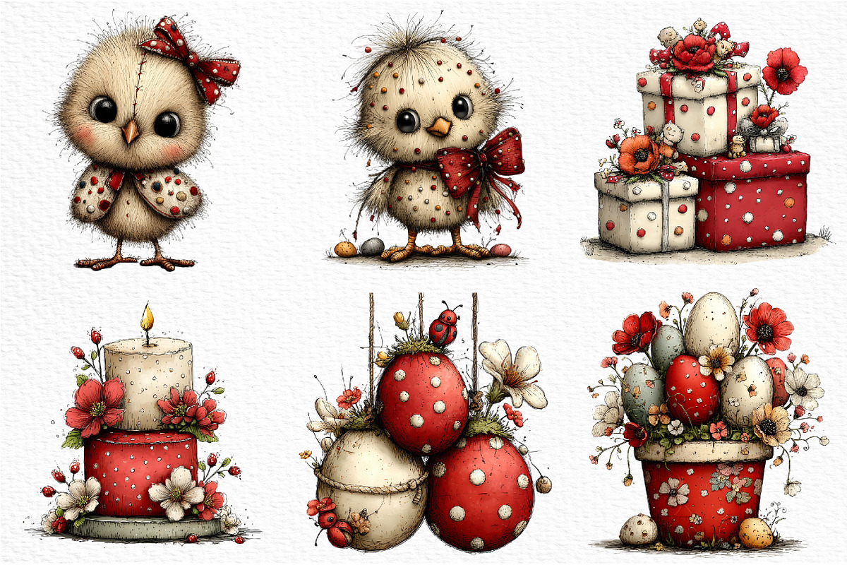 Whimsical Polka Dots Easter Clipart, an Illustration by Craft Nest (Photo 9 of 11)