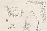 Line drawing Ivy plant illustrations, an Illustration by Olya Creative (Thumbnail 1 of 3)