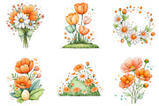 Whimsical Easter Flowers Clipart Png, an Illustration by Sublimation Artist (Thumbnail 4 of 7)