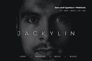 Jackylin - Typeface + WebFont with 4