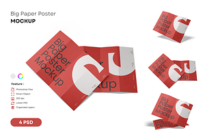 Big Paper Poster Mockup