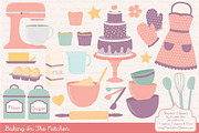 Vintage Baking Clipart & Vectors, an Illustration by Amanda Ilkov (Thumbnail 1 of 4)